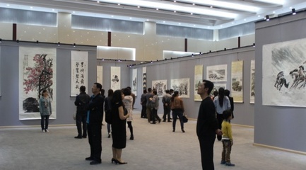 中国梦·赤子心--海峡两岸当代名人名家书画巡展文登大型书画展在文登开展